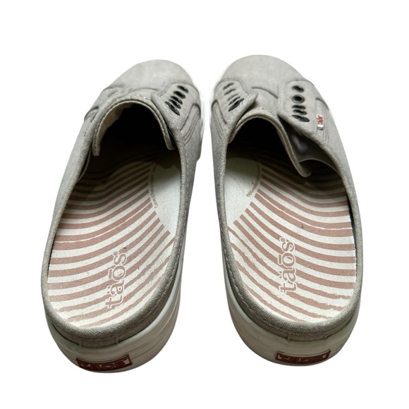 Taos Women’s 9.5 Tan Oat Washed Canvas EZ-Soul Slip On Mule Sneaker - Picture 8 of 11